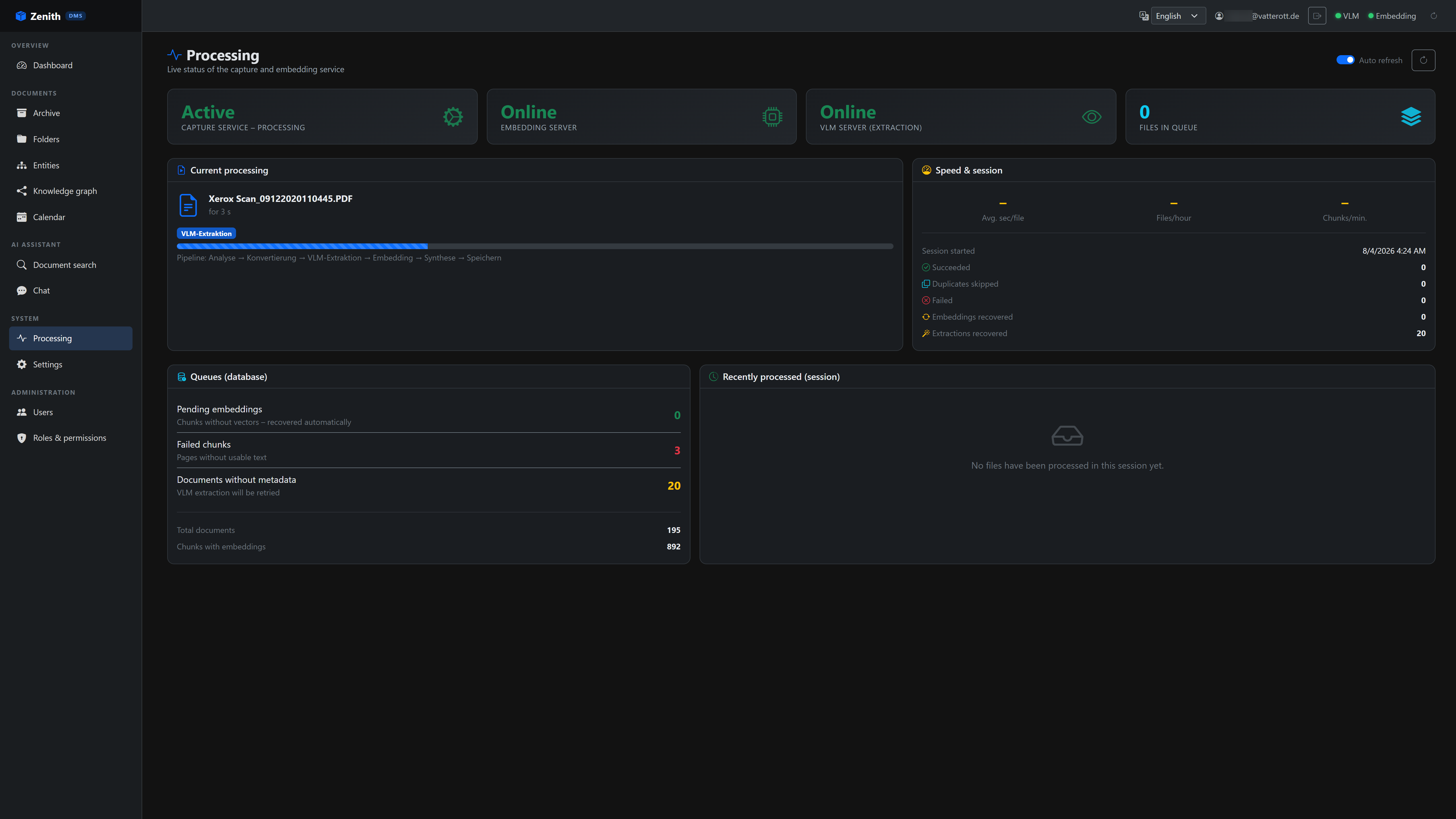 Zenith – Document processing