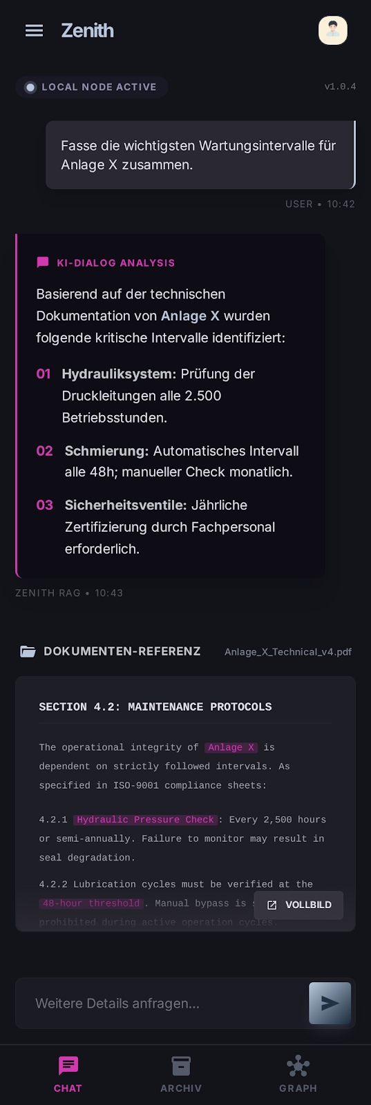 Zenith Mobile Startseite