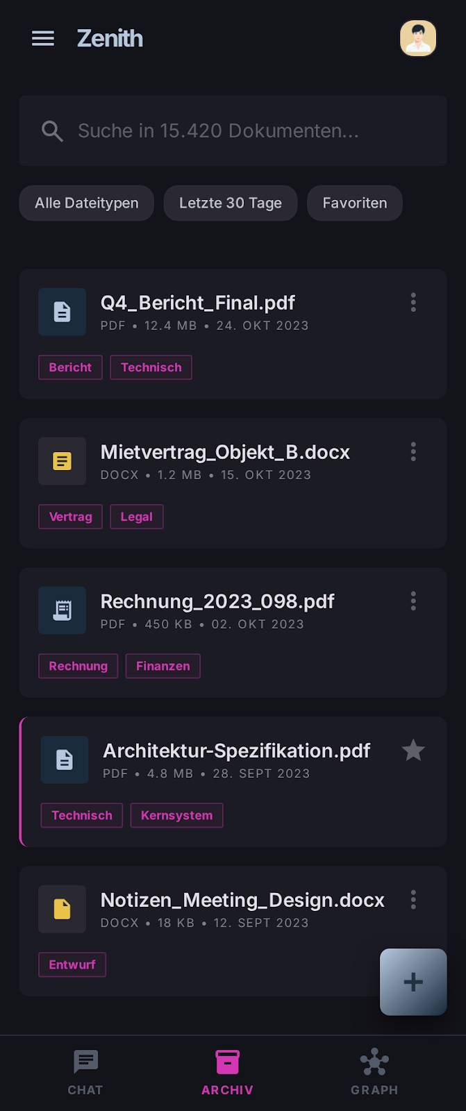Zenith Mobile KI-Chat
